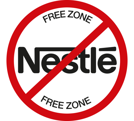 Nestle-Free Zone stickers (2 sheets of 48)