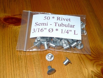 3/16 * 1/4L ST Truss head rivets (Pk 50)